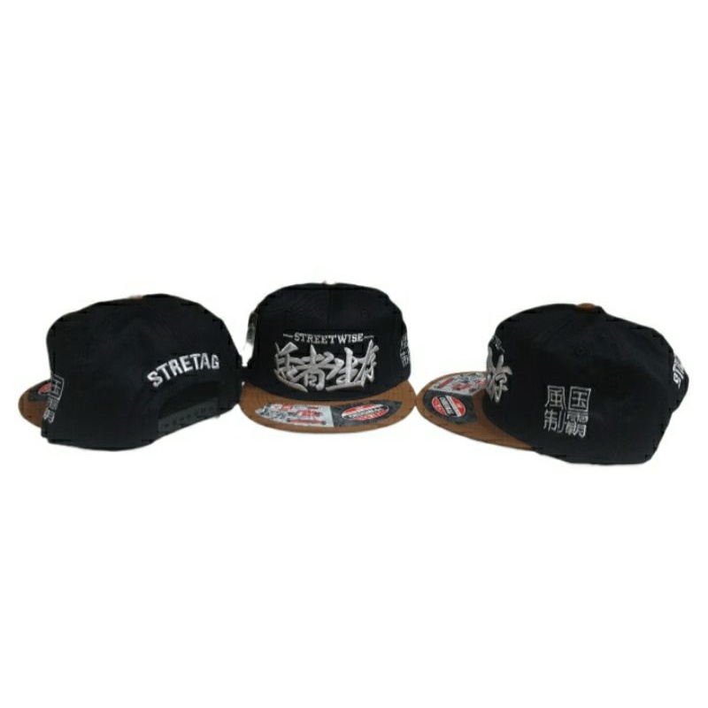 TOPI SNAPBACK STREET WISE BLACK BROWN