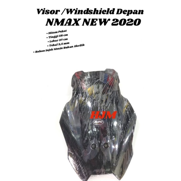 Visor/Winsil Nmax Panjang New 2020 Hitam