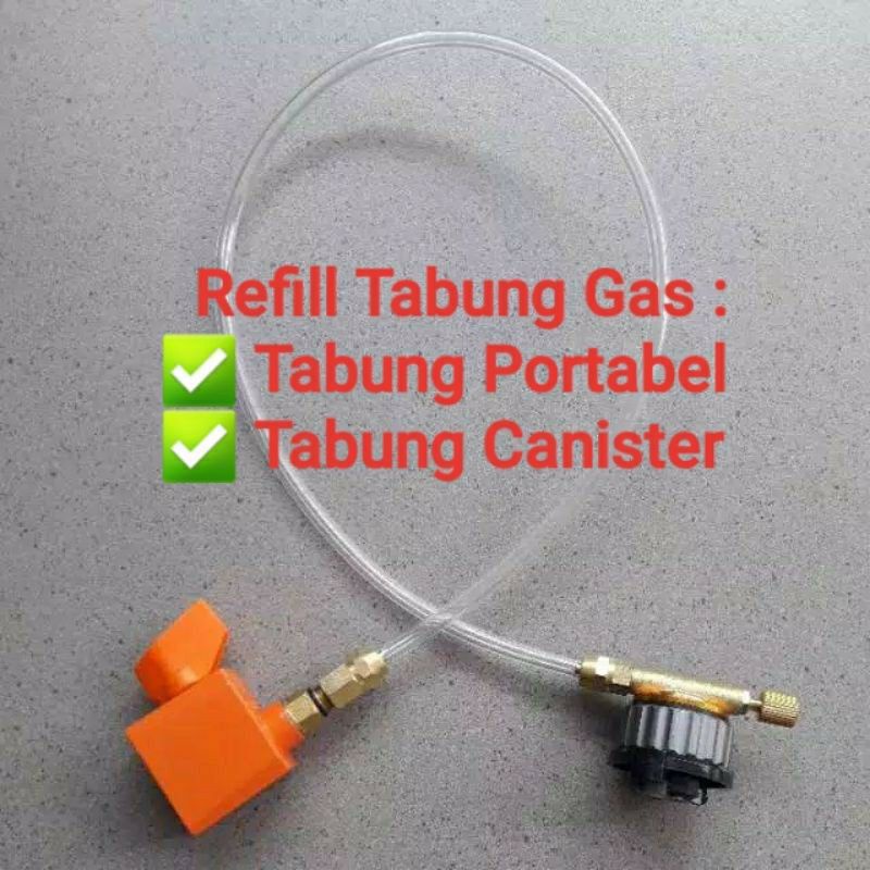 Alat isi ulang refill gas LPG ke tabung hicook canister adaptor adapter