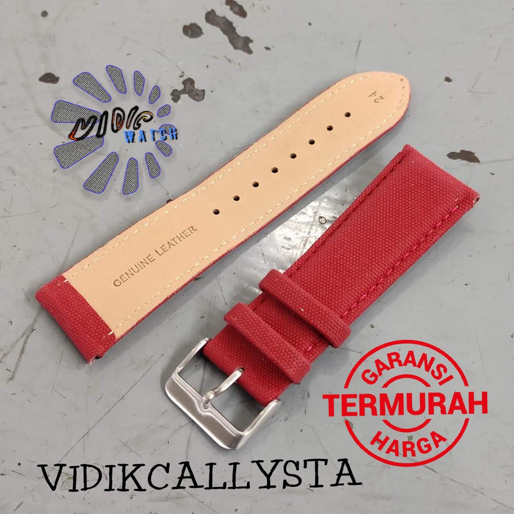 AT1005 TALI JAM TANGAN STRAP ARLOJI KULIT CANVAS 20MM 22MM 24MM PREMIUM ORIGINAL 20 22 24