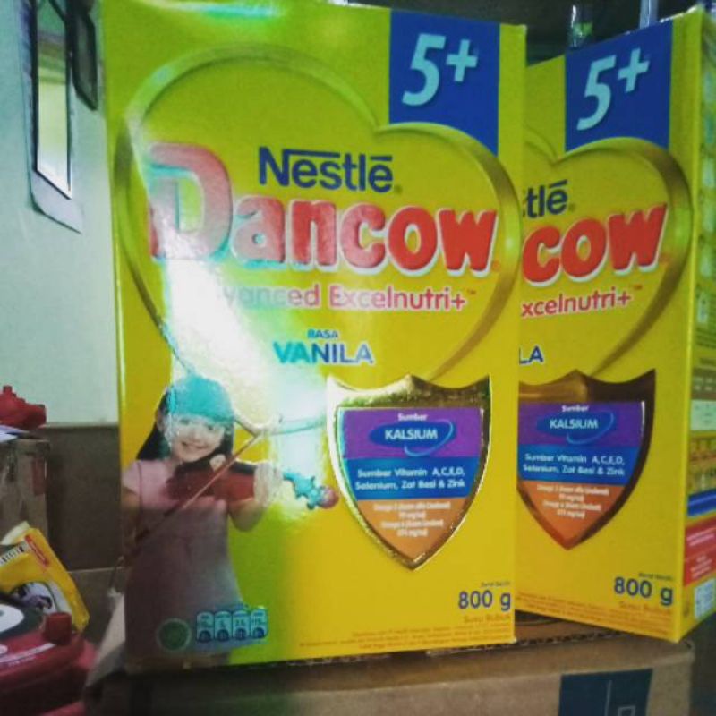 Dancow 5+ Rasa Madu Vanila Cokelat 5-12 Tahun Box  800gr