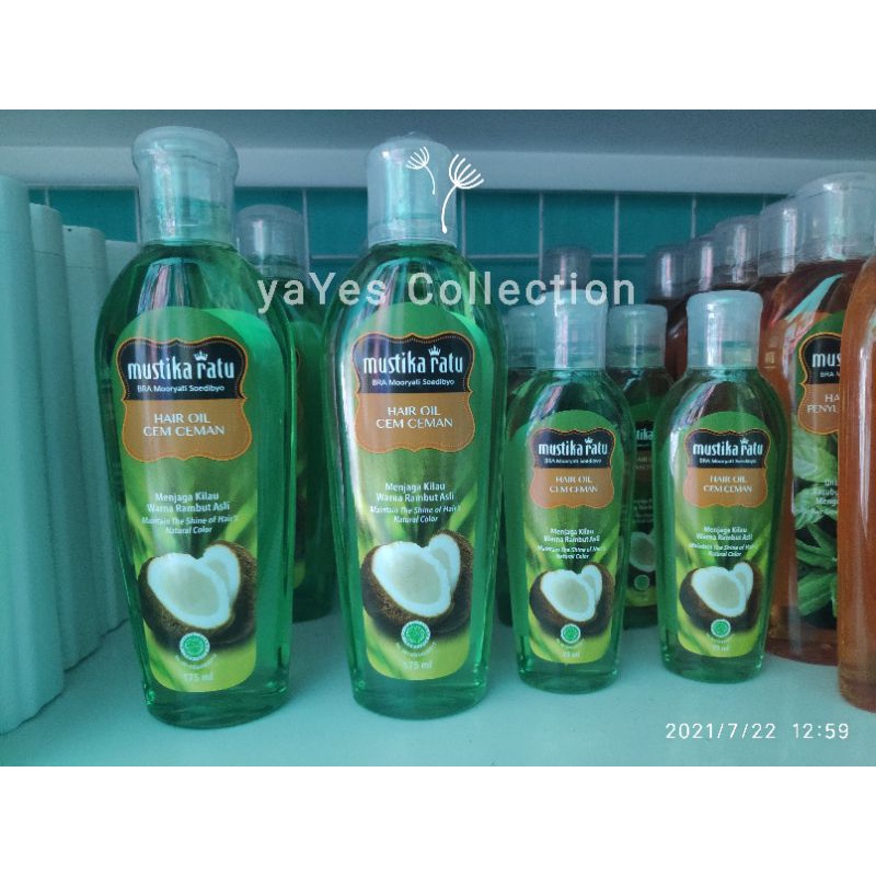 Hair Oil Cem ceman cemceman Mustika Ratu 175 ml 75 menjaga rambut asli minyak kelapa coconut oil