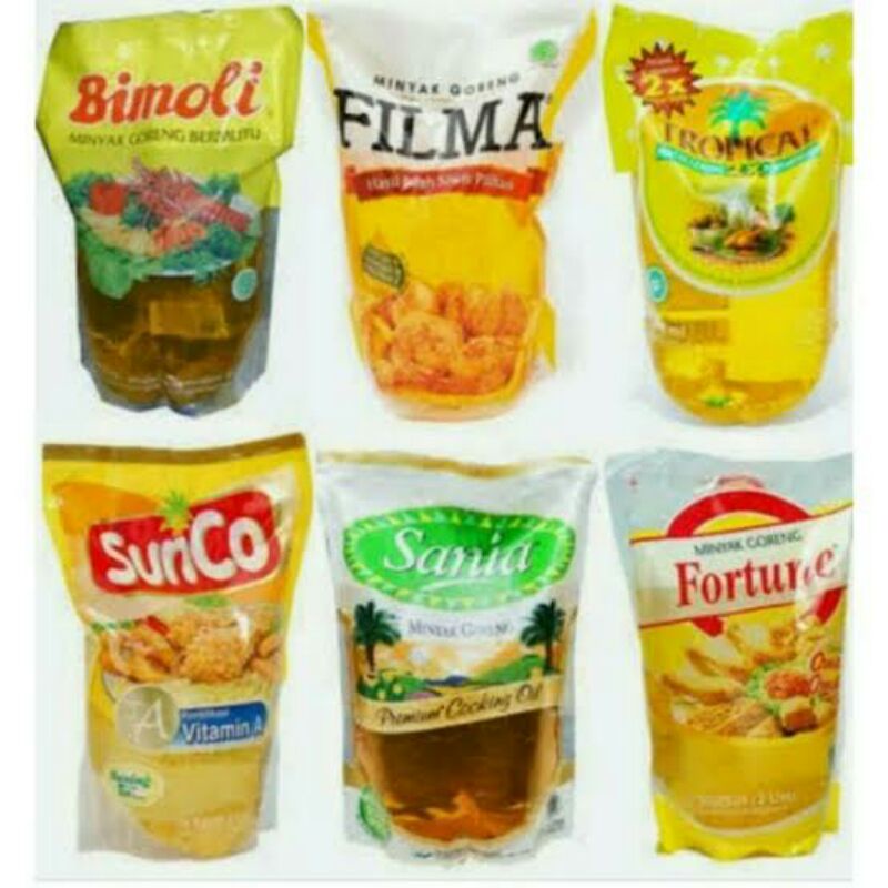 

MINYAK GORENG 1 LITER ALL VARIANT SANIA BIMOLI SUNCO FILMA MINYAK