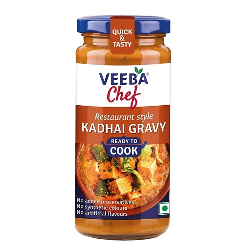 

Kadhai Gravy VEEBA CHEF 250g Ready To Cook / Saos Instan