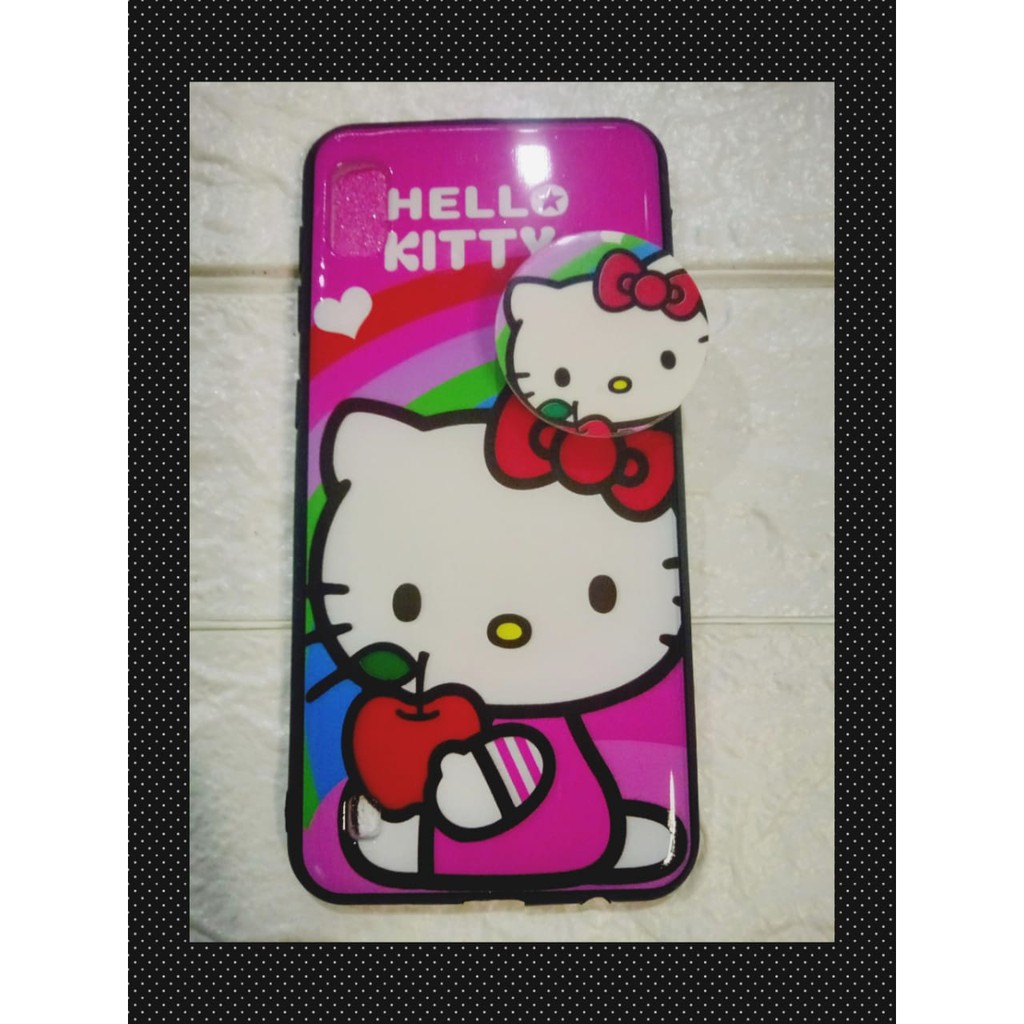 CASE POP SOKET SAMSUNG GALAXY M10 MOTIF KARTUN HELLO KITTY, COOL