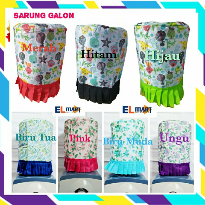 Elmart Sarung Cover Penutup Galon Aqua Dispenser Warna Warni SG01