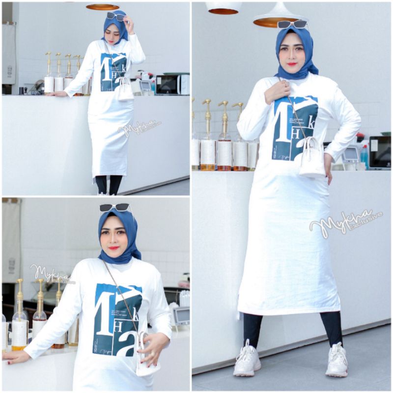 midi dress mykha original art 5 / dress wanita modis