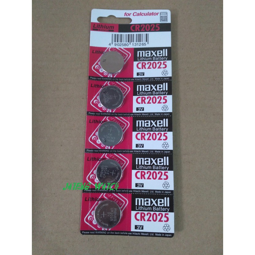 Baterai Jam Tangan Kalkulator Remote Merk MAXELL 2025 CR2025 CR 2025 Made In Japan Barang Original