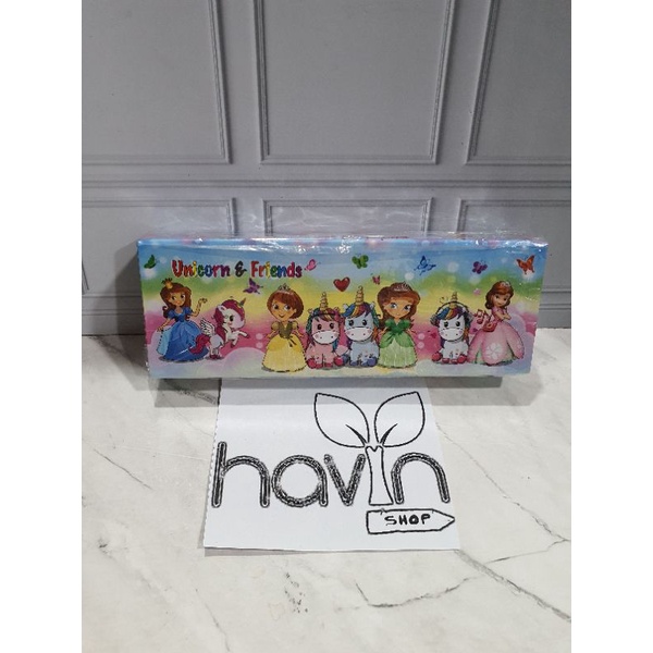 kotak pensil DUS/pensil case/tempat pensil DUS fancy-UNICORN