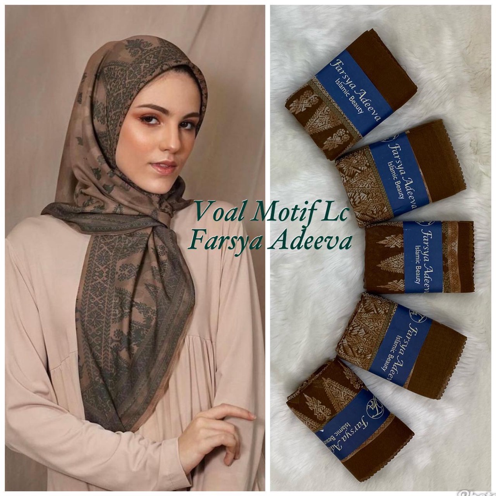 SEGI EMPAT MOTIF TERBARU HIJAB SEGI EMPAT MOTIF DEENAY  LASERCUT  TERMURAH DAN TERLARIS NAYLA HIJA'B-BATIK MOCCA
