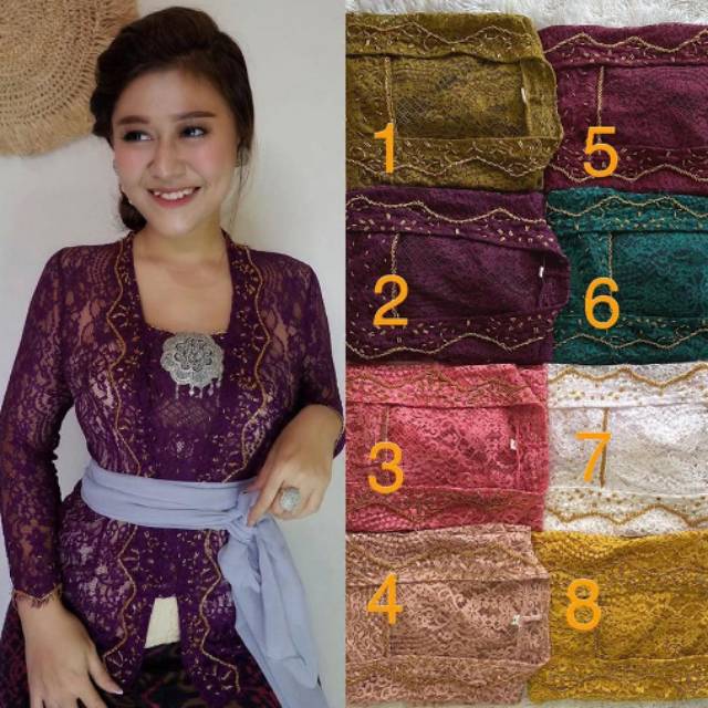 Kebaya bali brokat semi perancis payet | kebaya | kebaya bali | brokat