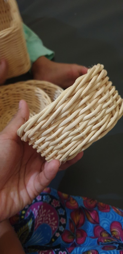 K21xxs - Keranjang Rotan Bulat Kecil Xxs 11x5cm Hampers Parcel Souvenir Kado Snack Lamaran Seserahan