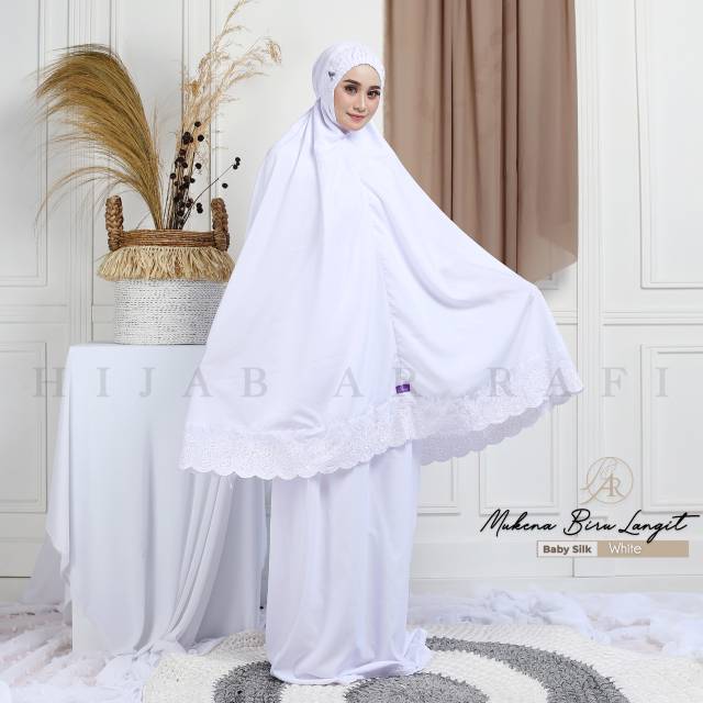 Mukena Biru Langit arrafi Mukena Arrafi Mukena Rayon Mukena Bordir