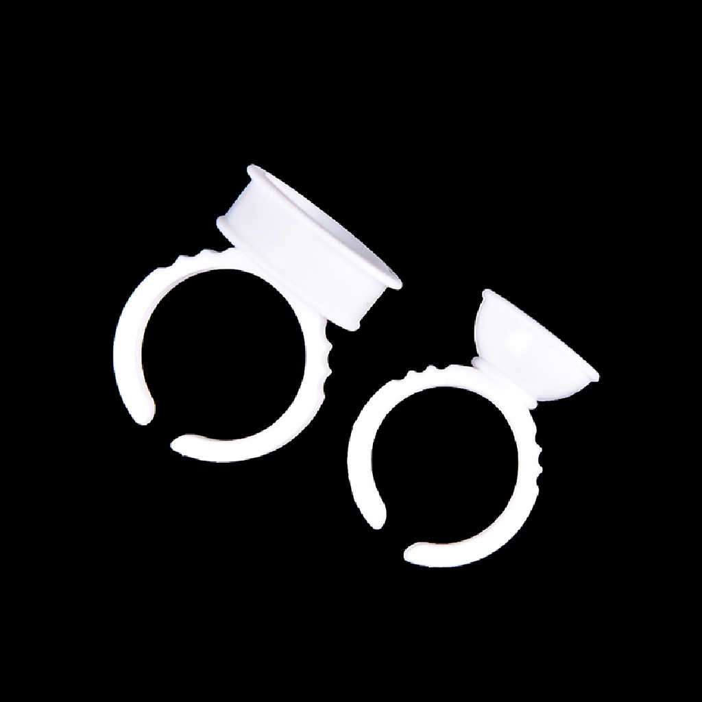 (Infiniteforce.Id) 50pcs / Set Cincin Holder Lem Extension Bulu Mata Sekali Pakai