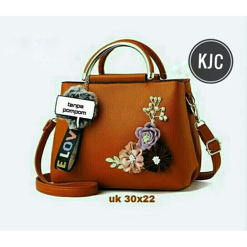 KIANJAYACOLLECTION89 - TAS HANDBAG TANGAN WANITA REMAJA IBU FLOWER BORDIR (aurora)  PALING MURAH !