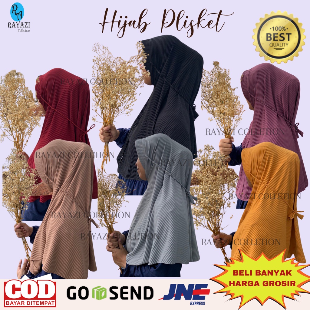 BERGO PLISKET PET / JILBAB PLISKET JERSEY SPANDEK