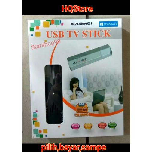 TV Tuner USB Stick Merk Gadmei untuk laptop notebook PC eksternal original