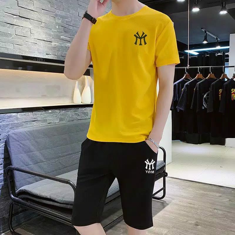 COD - ARPIOS SHOP - Stelan YGM - Setelan Pria SATU SET ( Kaos + Celpen ) Model Terbaru