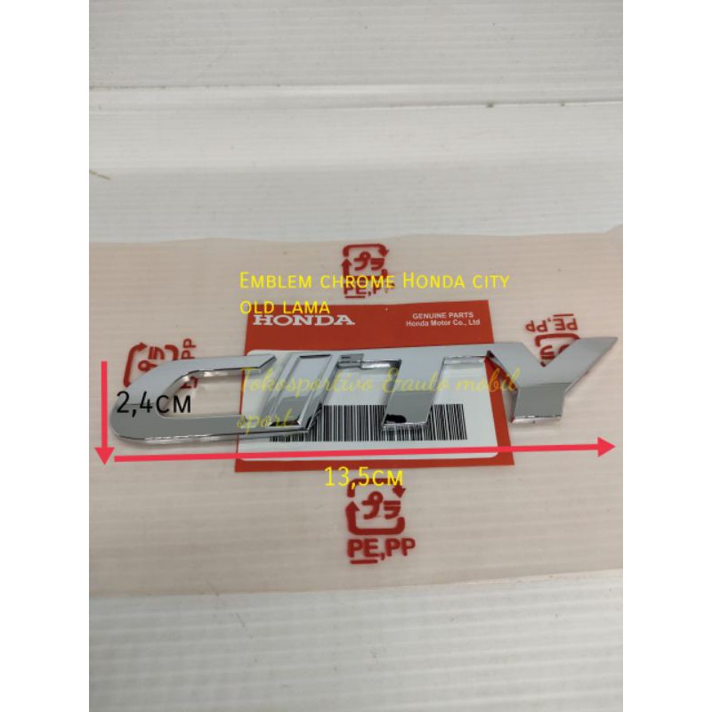 EmbLem stiker logo Lambang Tulisan Huruf Honda city lama Honda City Chrome model tempel
