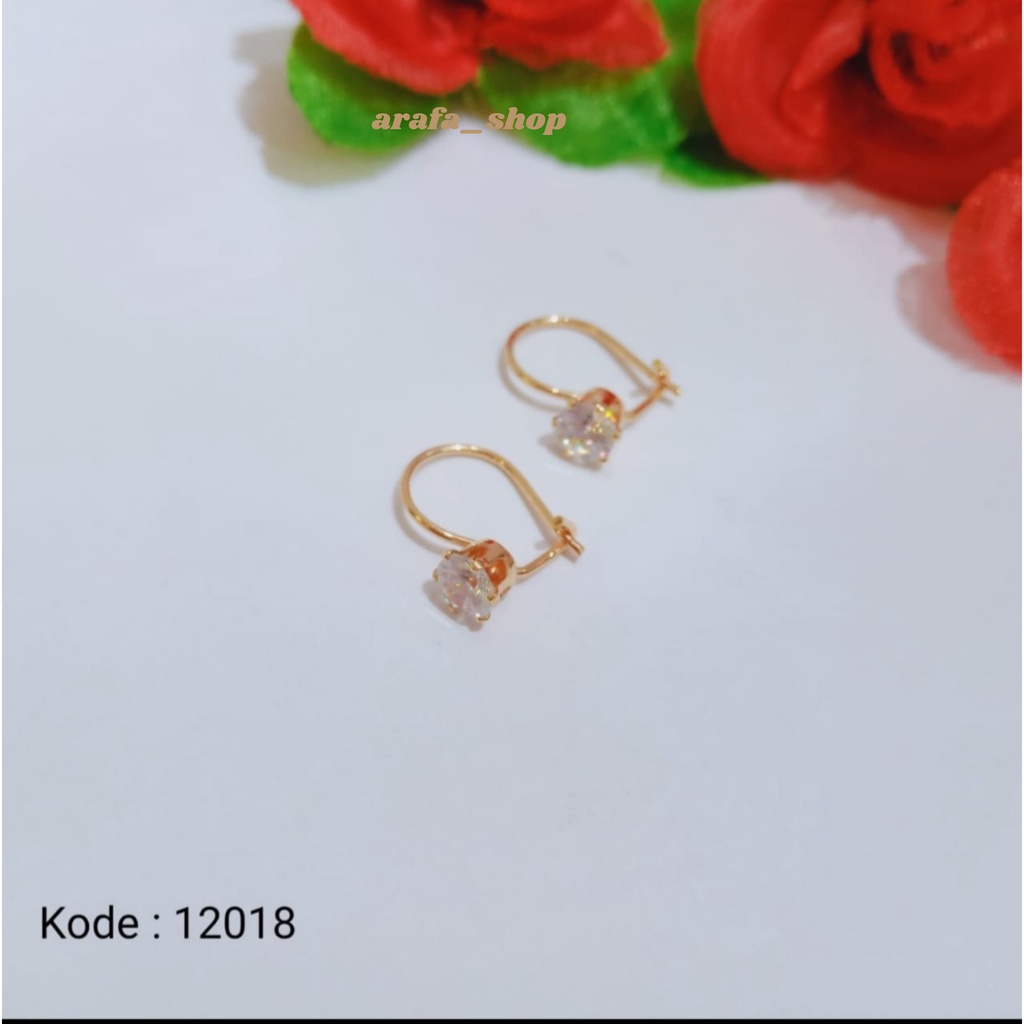 Anting Desy Anti Karat - Anting Tusuk - Anting Clip Permata - Anting Fashion Wanita - Anting Anak