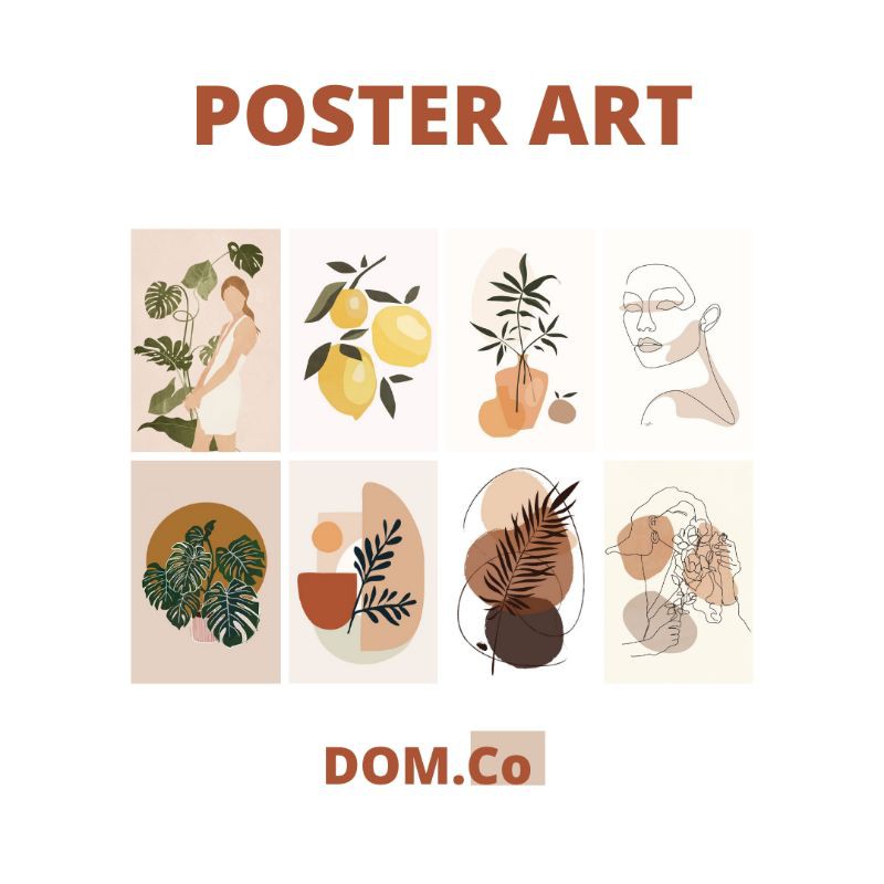 12 pcs poster dinding art bahan tebel wall poster bahan tebel