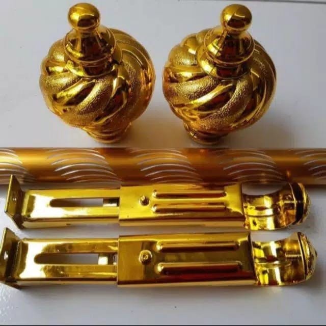 Rel Gorden/Batang Gorden/Rolet Gorden/Full set 1meter/ 1.5 meter / 2 meter/Gold/