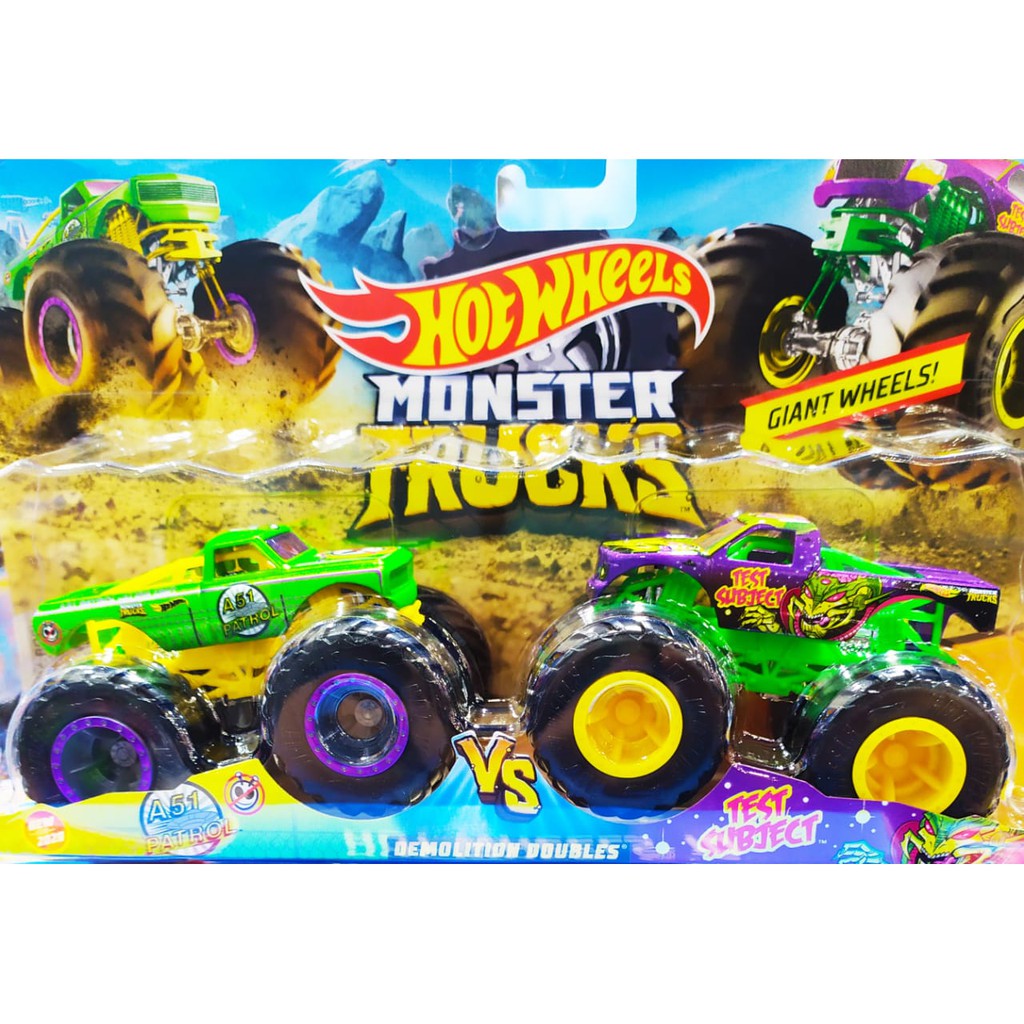 hot wheels monster trucks test subject