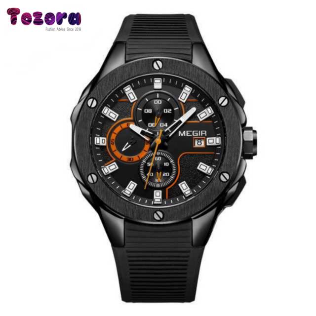 Jam Tangan Chronograph MEGIR 2053G Original