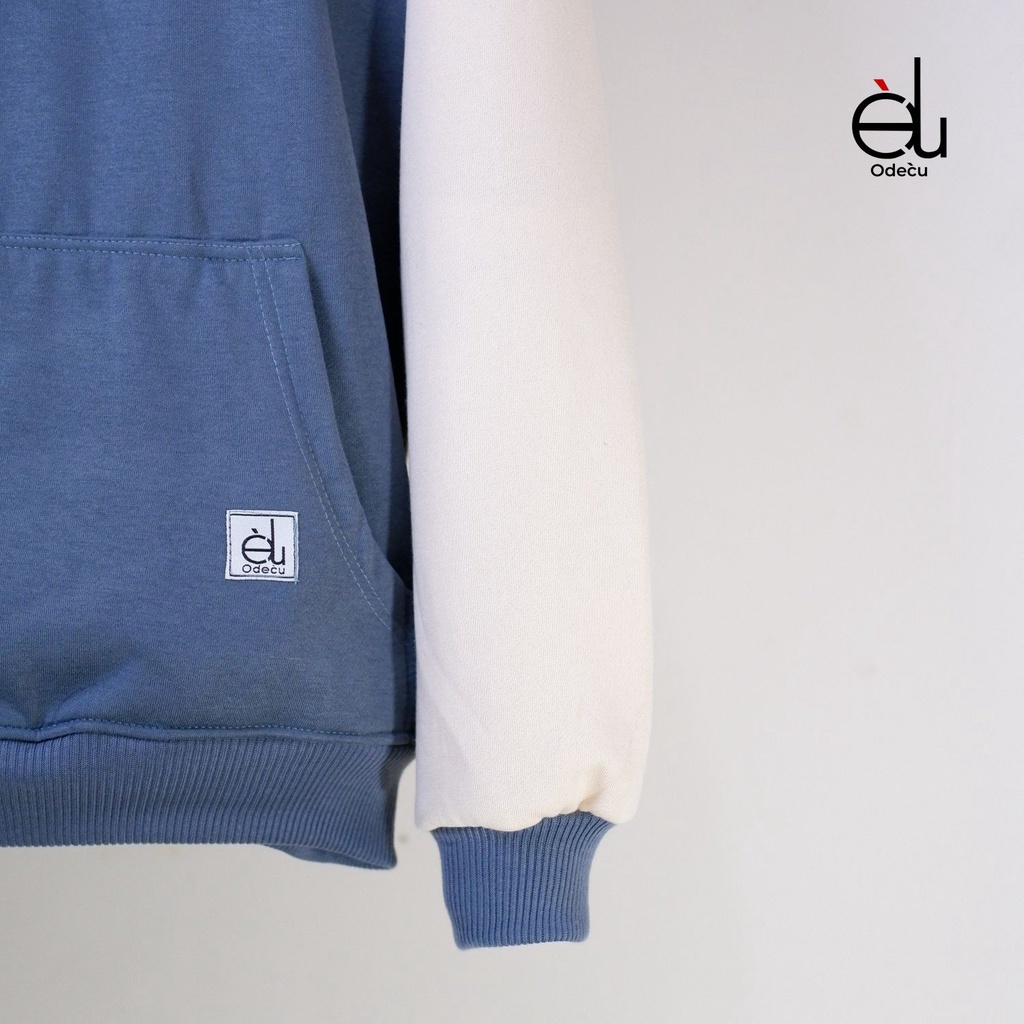 ODECU PREMIUM HOODIE TWO COLOR DENIM VANILLA SWEATER OVERSIZE WANITA PRIA