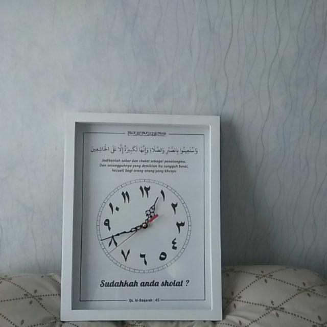 Hiasan Jam Dinding Custom Frame Kaca Scrapbook Design Bisa Pilih Uk 30x40
