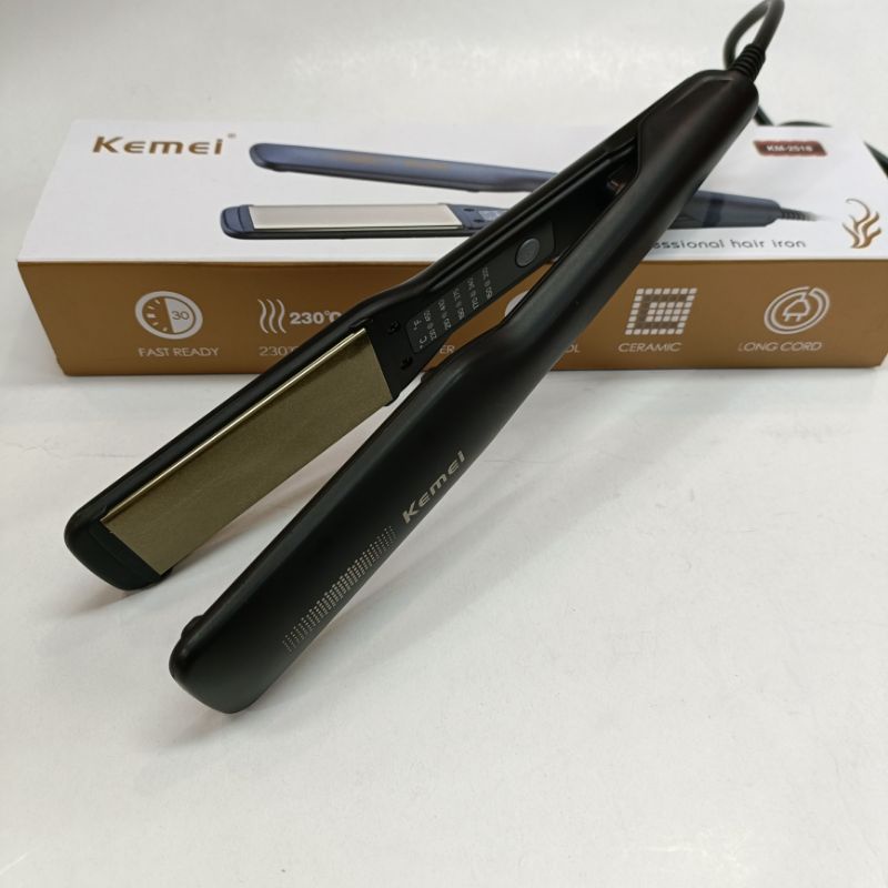 Alat catok rambut kemei km 458 catokan Lurus keriting curly 2in1