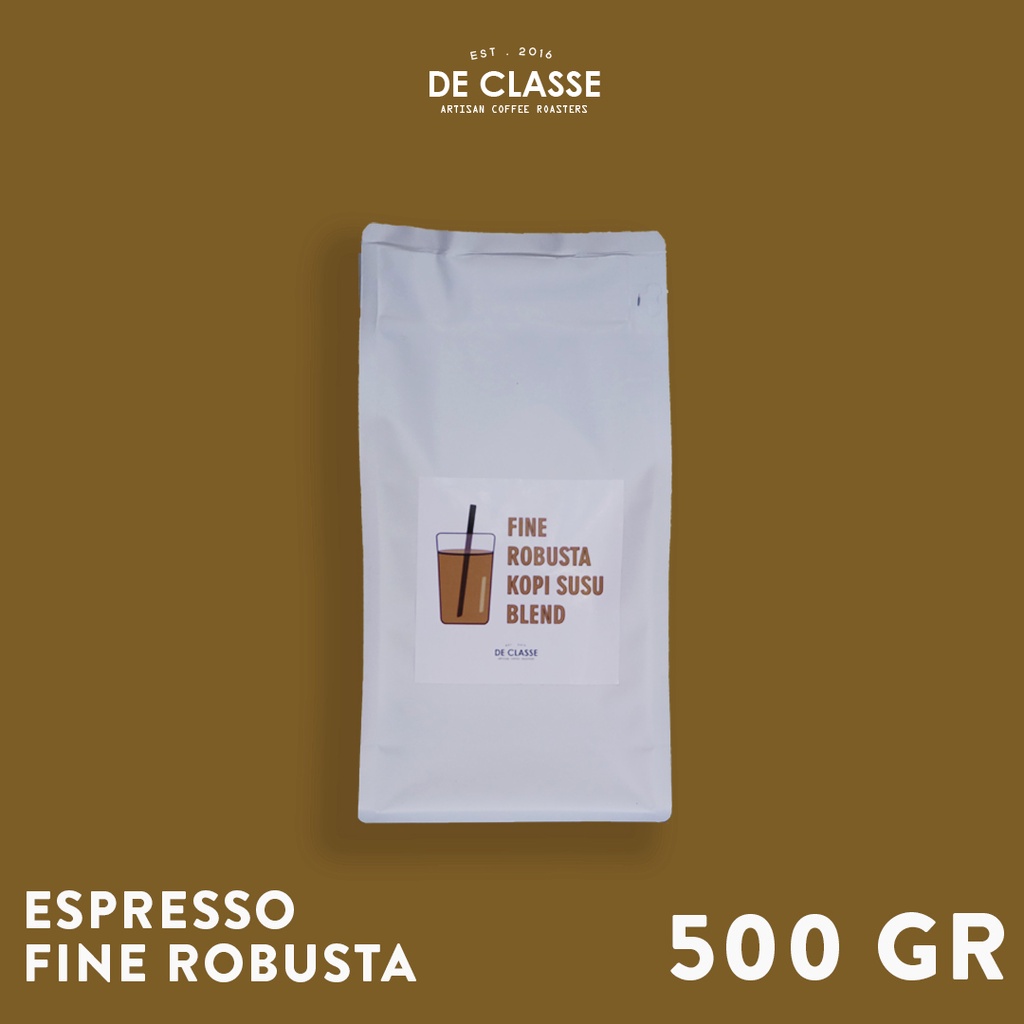

ESPRESSO FINE ROBUSTA ES KOPI SUSU BLEND 500 GRAM BIJI KOPI ESPRESSO