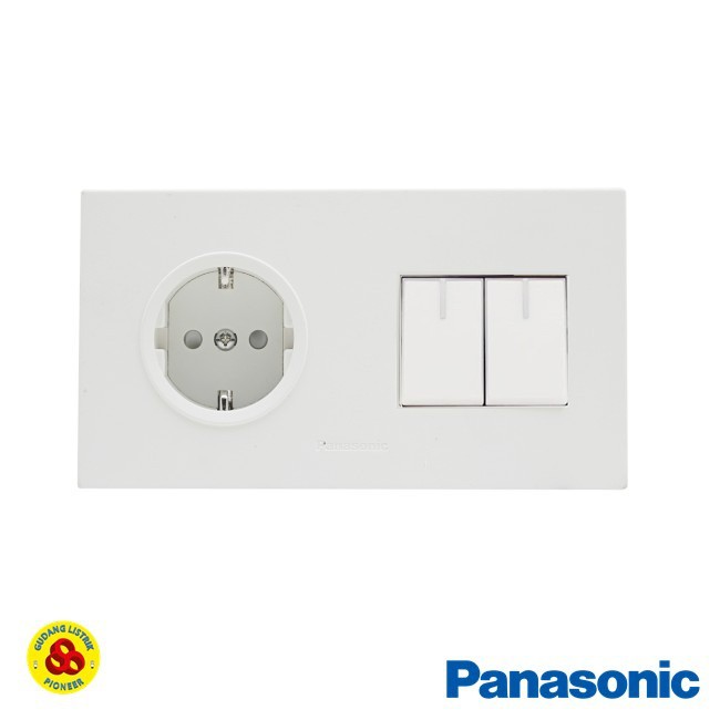 Panasonic Stop Kontak + Saklar 2G Putih WESJP11212 Style Series White