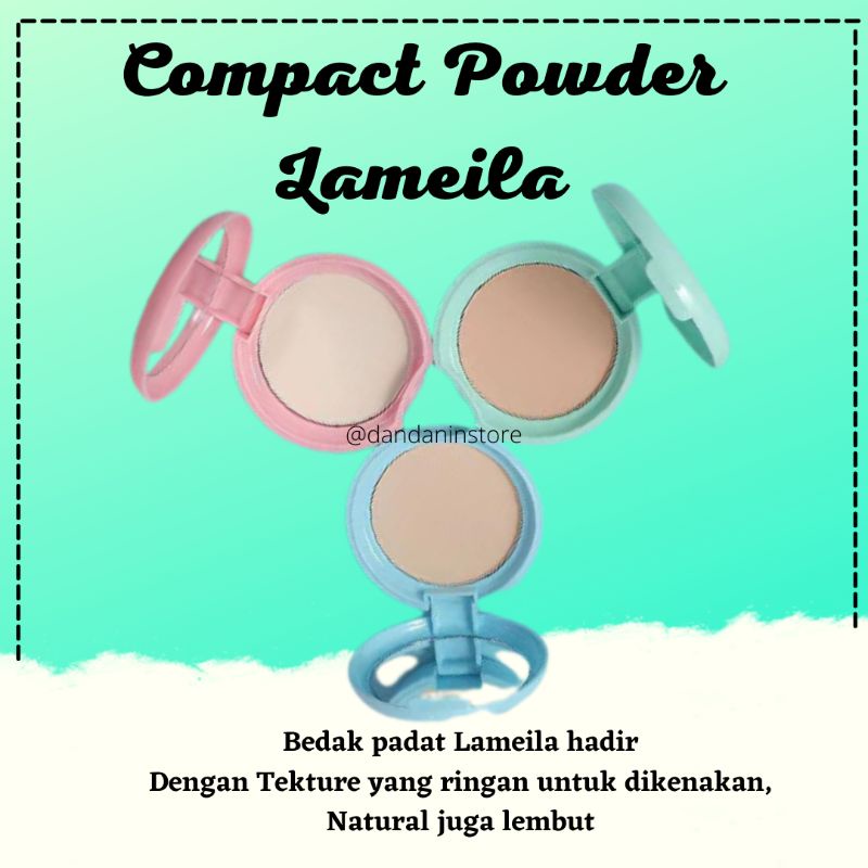 Bedak Padat Lameila Compact Powder Murah Make up Kecantikan Kosmetik Wajah Natural