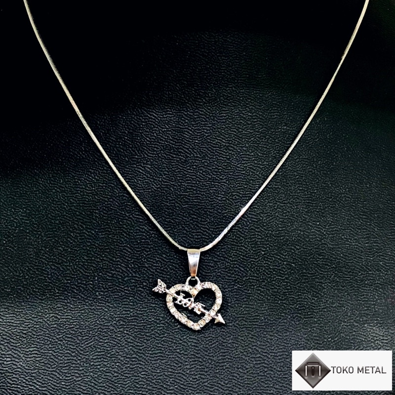 COD✔️KALUNG RHODIUM + LIONTIN MODEL TERBARU Untuk Wanita [TOKO METAL]