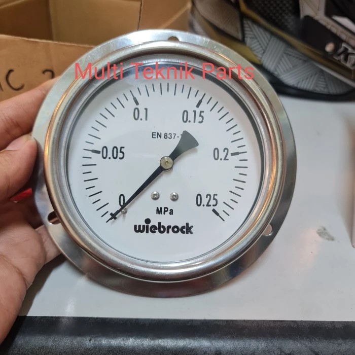 Pressure gauge payung 4" inch drat 1/2" 0.25 mpa