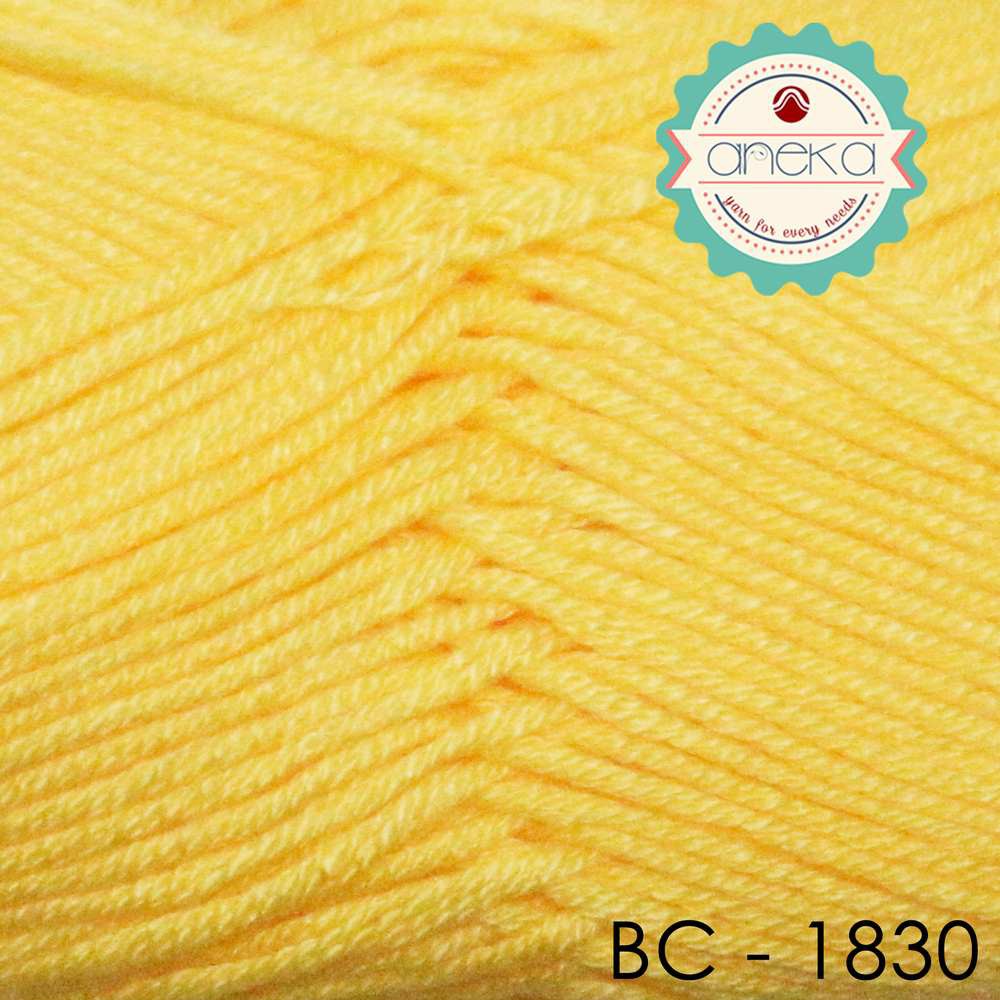 Benang Rajut Katun Bambu / Bamboo Cotton Yarn 3 -  1830 Kuning