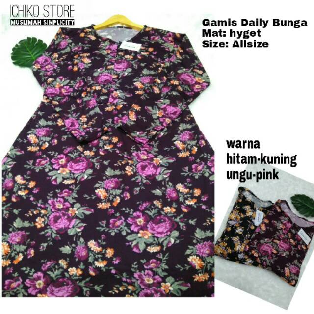 GAMIS DAILY BUNGA - GAMIS HYGET HALUS - ICHIKO STORE