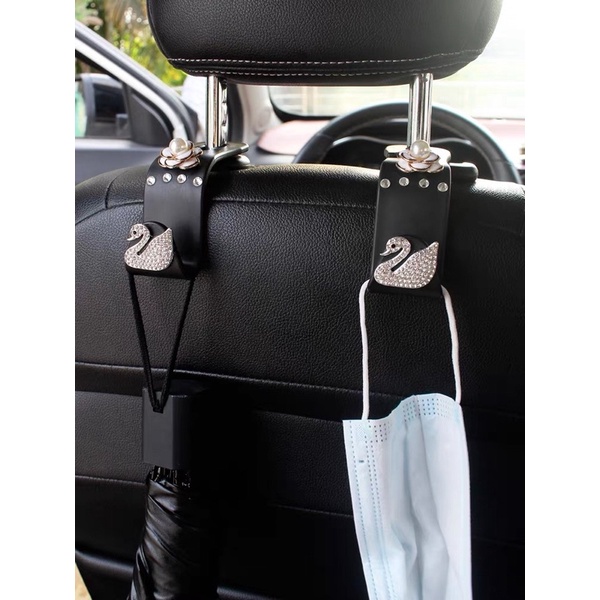 gatungan tas hook gantungan tas angsa swan bunga  blink  HOOK HANGER BLING // Gantungan Tas Holder Organizer Barang Mobil