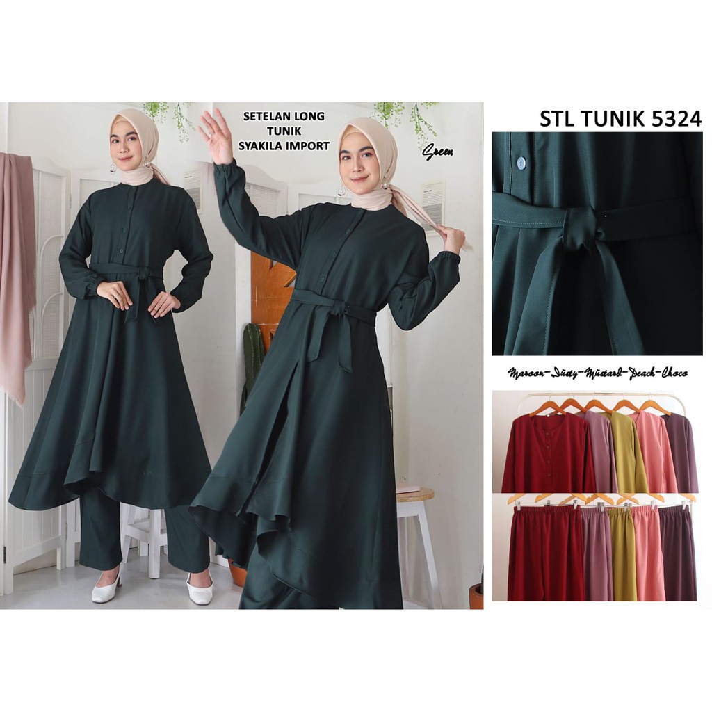 TUNIK SETELAN SET JUMBO SYAKILA IMPORT BUSUI FRIENDLY