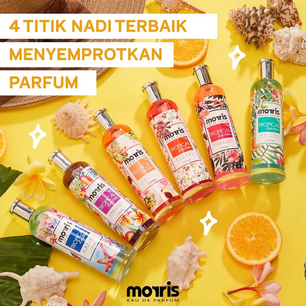 ❤️ RG ❤️ Morris Parfum Cewek Wanita Original Tropical Edition 50 &amp; 110 ml