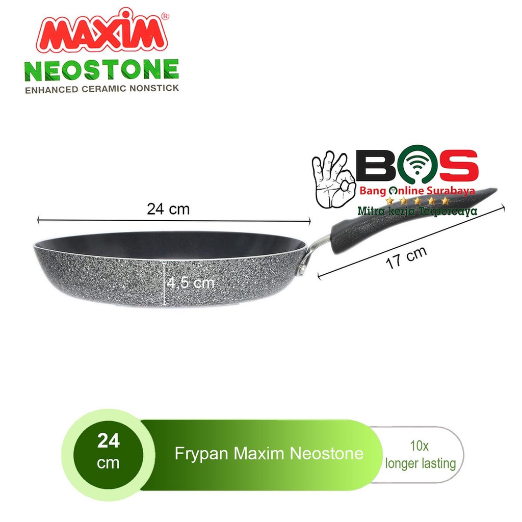 Maxim Neostone Maxim Frypan 24 CM Teflon Frypan Ceramic Coating Anti Lengket