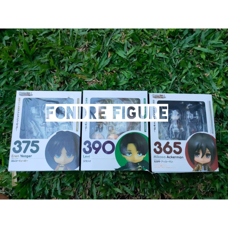 NENDOROID LEVI 390 MIKASA 365 EREN 375 NENDO ATTACK ON TITAN AOT ACTION FIGURE KWS