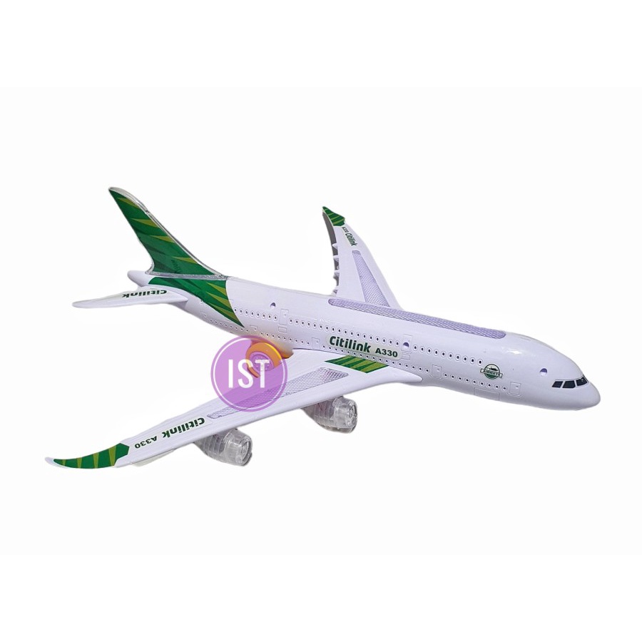 Mainan Anak Pesawat Transportasi CITILINK A330 Jumbo Baterai A330130CK