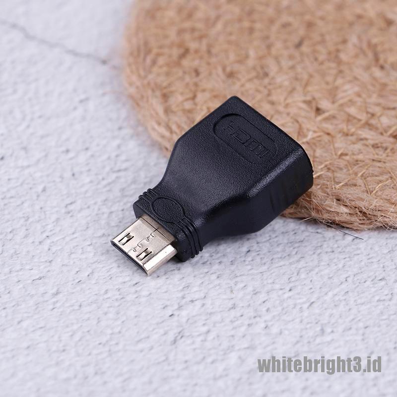 &lt; White3 &gt; Adapter converter hdmi 1.4 female jack Ke mini hdmi male