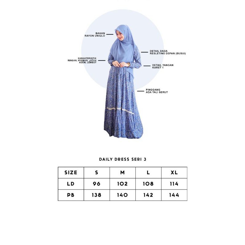 Gamis Daily Dress Syar'i Casual Hijab Syar'i