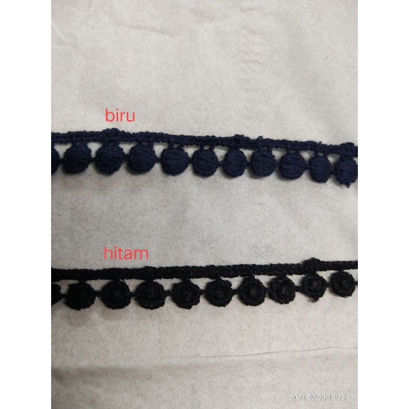 Renda bordir anting renda baso kecil renda bordir katun kecil renda hitam renda mukena renda pinggir