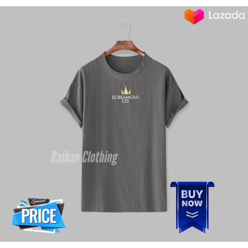 KAOS DISTRO SCREAMOUS PREMIUM KEKINIAN ORIGINAL PREMIUM BM_KAOS SCREAMOUS PRIA & WANITA