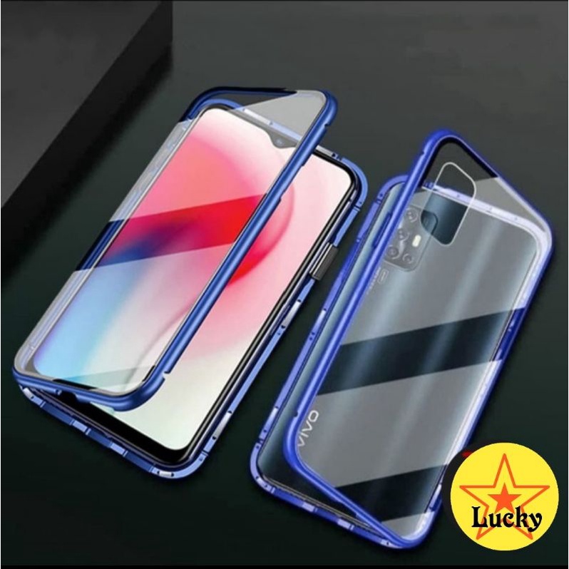 [SLS] Vivo V19 Double Side Magnetic Case Metal Cover Depan Belakang