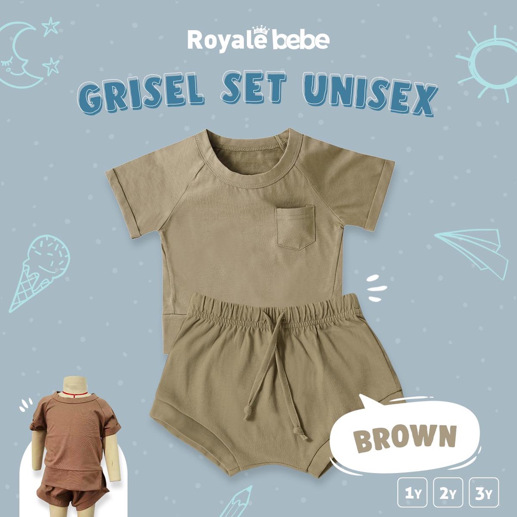 Royale Bebe Setelan Pendek Grisel Set / Setelan Anak